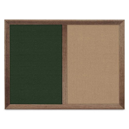 United Visual Products Enclosed Corkboard, 1 Door, 60"x36", 4" Fra UV3417-BLACK-FORBO